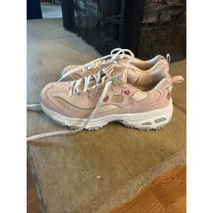 Skechers EUC D'Lites Bright Blossoms floral Air Cooled sneakers‎ 9 pink